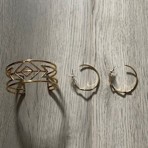 Stella & Dot loop earrings and bracelet